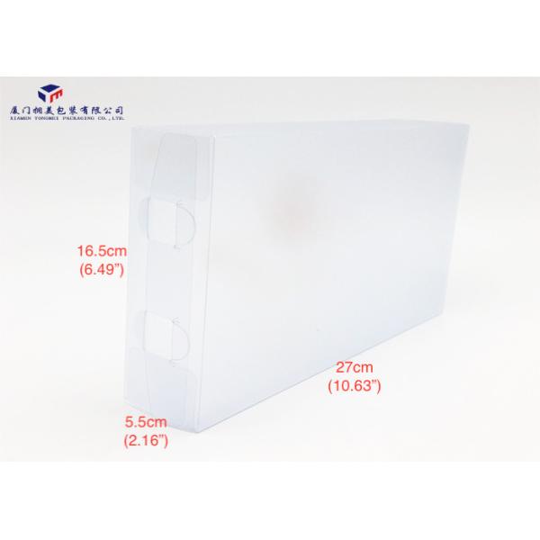Matte PVC Box Two Ends Open Custom Plastic Box Packaging Hot Gold Stamping