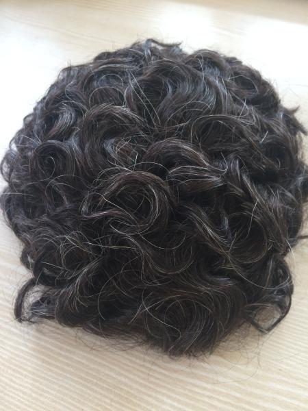 Toupee à cheveux noirs pour hommes