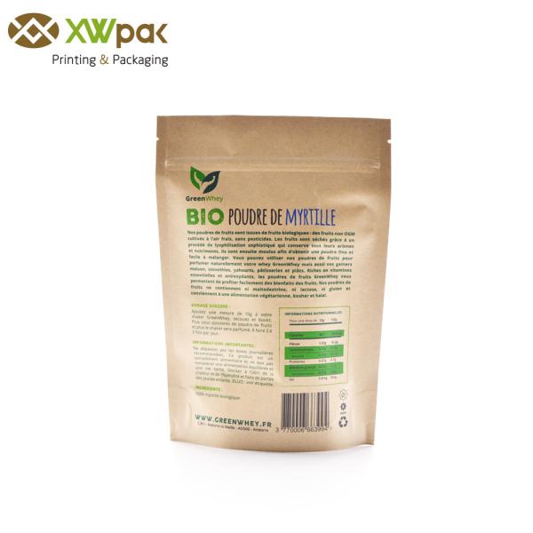 Изготовленный на заказ Зиплок мешок сумки еды сумок бумаги Крафт упаковывая Ресеалабле для чая кофе