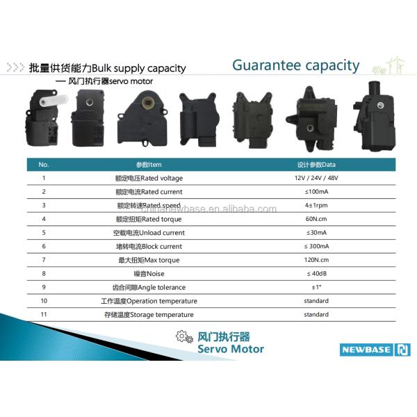 Bus Air Conditioner HVAC Air Heater Blend Door Actuator 83X50X28 ODM