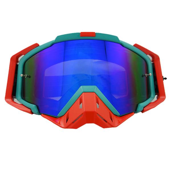 Adjustable High Strap Dirt Bike Motorcycle Custom MX Goggles Motocross with Nose Guard