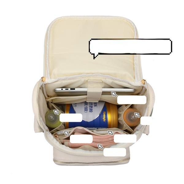 New Large-capacity PU Leather Diaper Bag Waterproof Shoulder Mommy Backpack With Stroller Strap For Mom