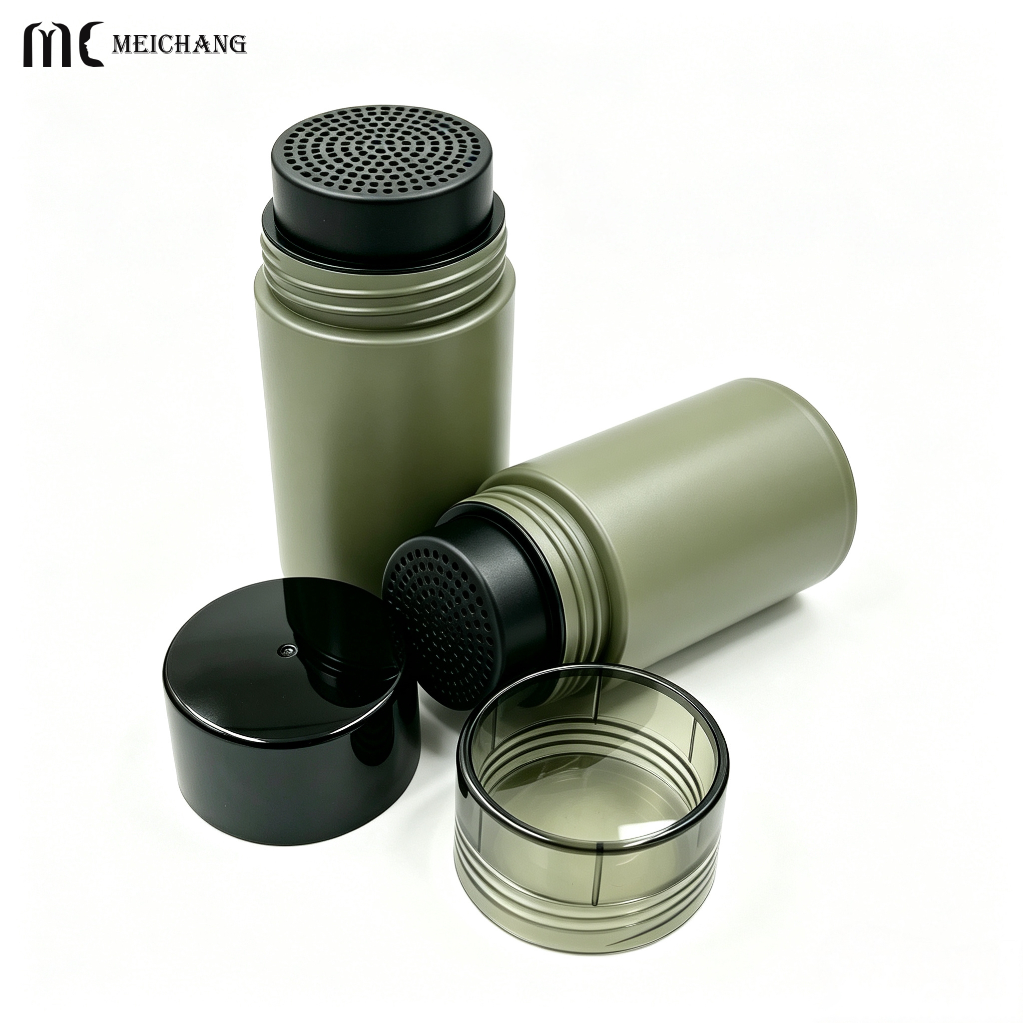 100g Plastic Powder Shaker Bottle with Double Cap for Spices & Baking Powders (MC-1511)