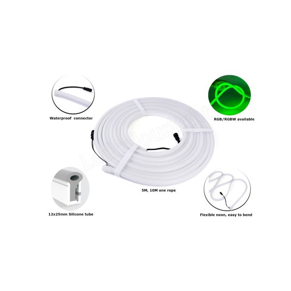 Addressable RGB Color Changing LED Pixel Neon Strip Light DC24V LED Rope Lights