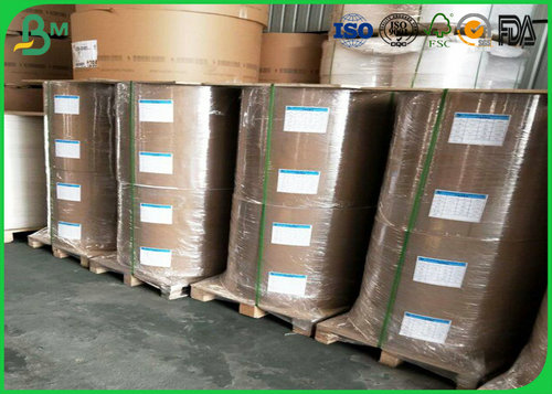 60gsm 120gsm 100% Virgin Wood Pulp Straw Paper Rolls , Eco - Friendly Paper