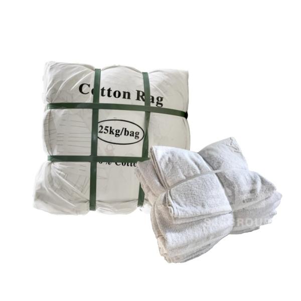 Recycled cotton cleaning cloth white hotel bath towel cleaning cotton rags rag up clean industrial rags toweling