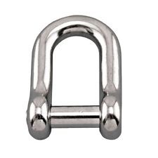 STAINLESS 316 STRAIGHT D SHACKLE 3/8'' NO SNAG PIN