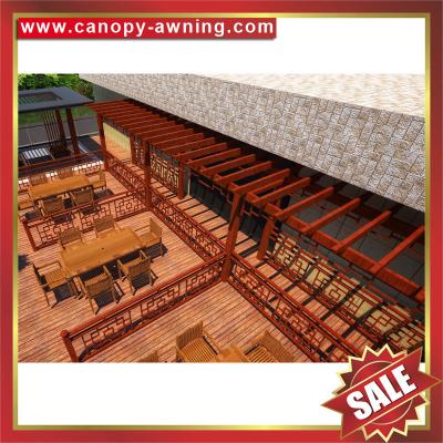 outdoor wood look garden park grape aluminium aluminum alu grape trellis Pergola shelter-nice sunshade for garden villa