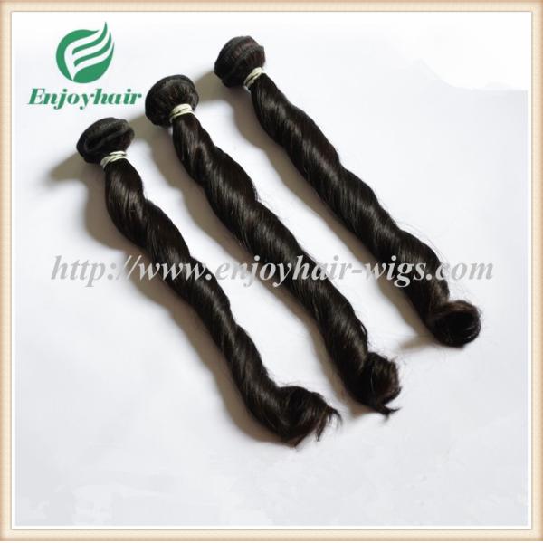 Indian virgin hair weave natural color(can be dye) spring curly 10''-26'' hair extension