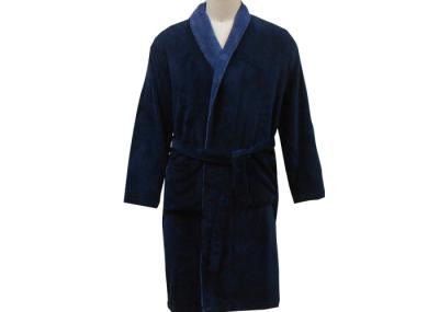 Turn Down Collar Long Sleeved Nightdresses , Super Soft Womens Fleece Bathrobe