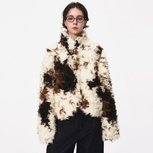 Curly Cow Faux Lamb Fur Jacket