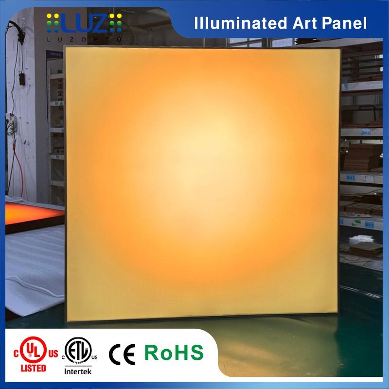 Amber Eclipse Backlit Acrylic Wall Lamp – Dimmable Smart Mood Lighting