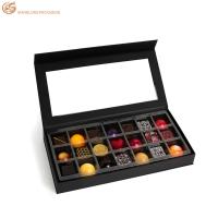 Caja de papel de chocolate en forma de libro, de cartón magnético, con PVC