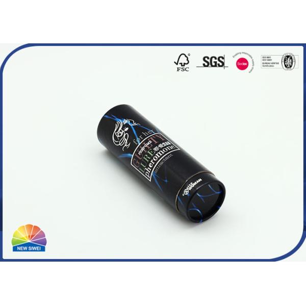 4c Печатная глянцевая бумажная туба для косметического серебряного тиснения