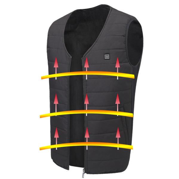 Polyester Heated Waistcoat Adjustable Women Heated Massage Vest Electric Heating Vest