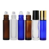 Frascos Roll-on de Óleo Essencial por Atacado Âmbar Azul Transparente Fosco Tampa de Alumínio Capacidade 1ml 5ml Frascos Roll-on