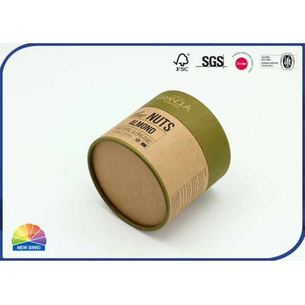 Печать упаковки еды 4c трубки цилиндра картона ядра бумаги Kraft УЛЬТРАФИОЛЕТОВАЯ