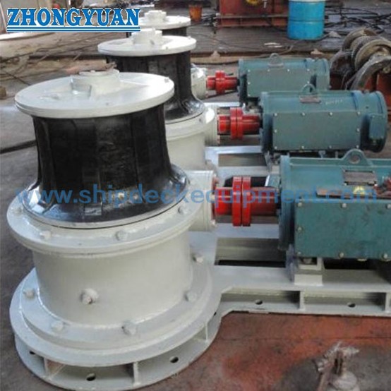 Marine Electric Mooring Capstan with Horizontal Motor Drive | Deck-Mounted Warping Capstan