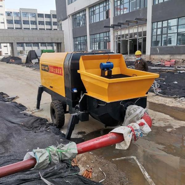 High Efficiency Mini  diesel Concrete Pump  Diesel Concrete Trailer Pump with Remote Concrete Pump   Construction Machinery