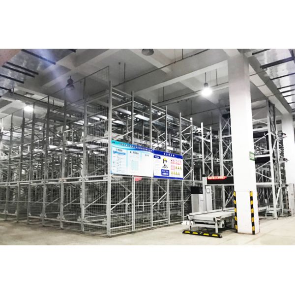 Two Way Radio Shuttle Cart And Carrier ASRS Automatic Storage And Retrieval System  Pallet Runner Rack System