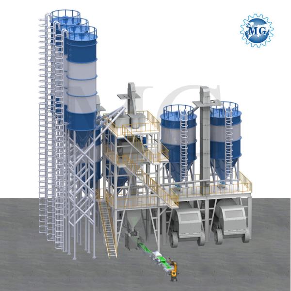 Automatic Feeding Dry Powder Mortar Mixer Machine Wall Putty Plaster Skim Coat Mixing Equipment Floor Tile Adhesive Manufacturing Plant
