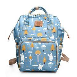 Fashion Baby Diaper Bag Dust- resistant Waterproof Travel Backpack Cartoon Printed Storage Wet Dry Separate Backpack