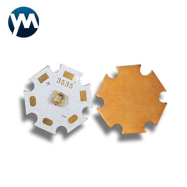 УЛЬТРАФИОЛЕТОВЫЙ лечить электрофонаря медной плиты обломока 20mm СИД Quarz СИД SMD 3W