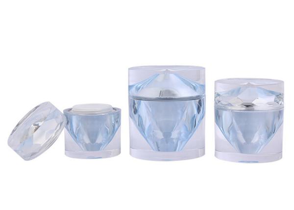 Hot Stamping 15g Face Cream Jars Diamond Acrylic Cosmetic Packaging