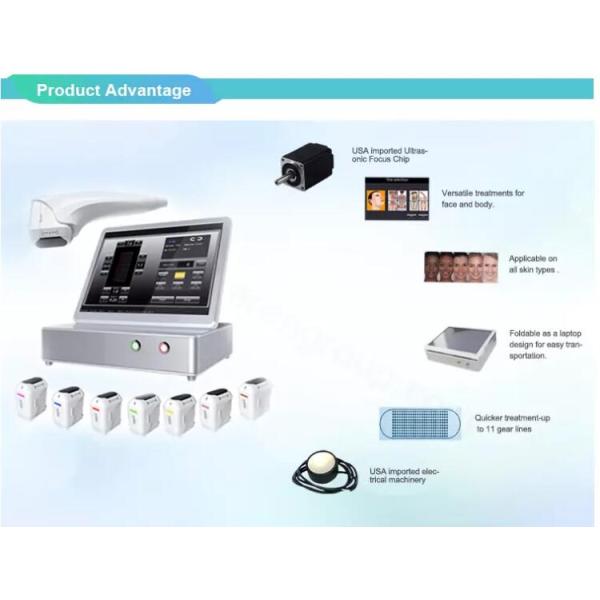 машина хифу 3Д 808нм ултерапы извлекает морщинки улучшая цвет лица кожи