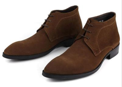ODM Homens Chelsea Suede Boots, Negro / Marrom Homens Lace Up Casual Sapatos