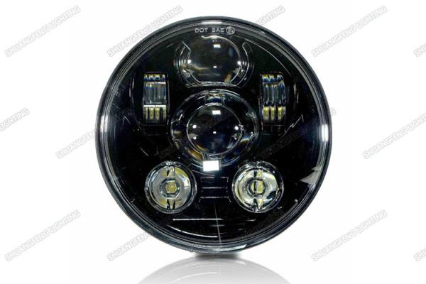 Black / Silver Motorcycle LED Headlight 5.75inch 45W LED Turn Signals For Harley