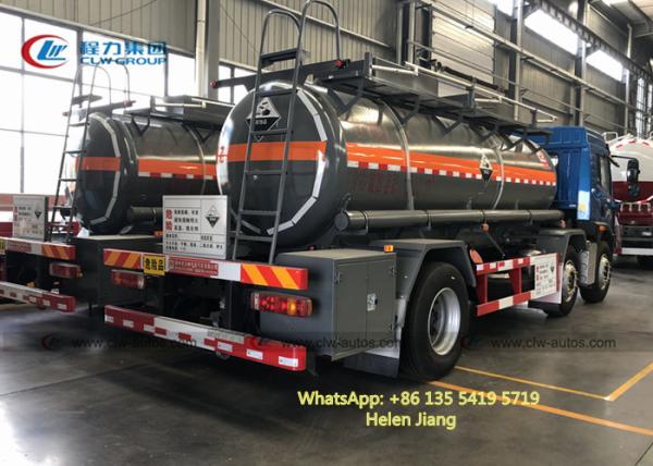 Caminhão químico líquido ácido sulfúrico do transporte de FAW 6x2 10000L RHD