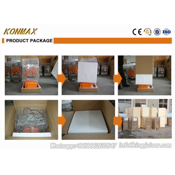 Floor Orange Juice Machine Automatic Stainless Steel Housing Material CE Certification