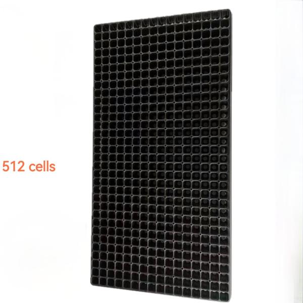 512 hole seedling tray thickened vegetable succulent balcony black PS cutting plant tray