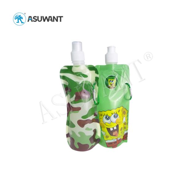 Biodegradable Water Spout Pouch Heat Seal Mylar Bags 600 ML With Hanging Ring