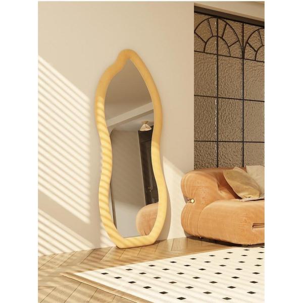 Standing Wavy Oversized Arched Floor Mirror 71x32 Dressing Room