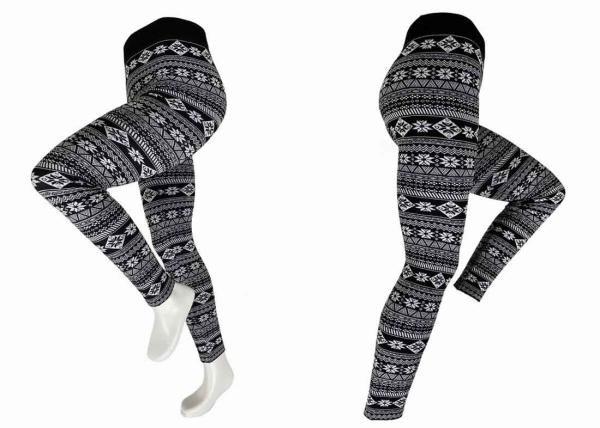 Snowflake Women'S Fleece Leggings Ladies Fleece Lined Leggings