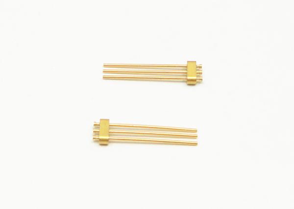 3 Pin Nail Head Glass To Metal Hermetic Seal Header With Gold Wire Bonding Surface