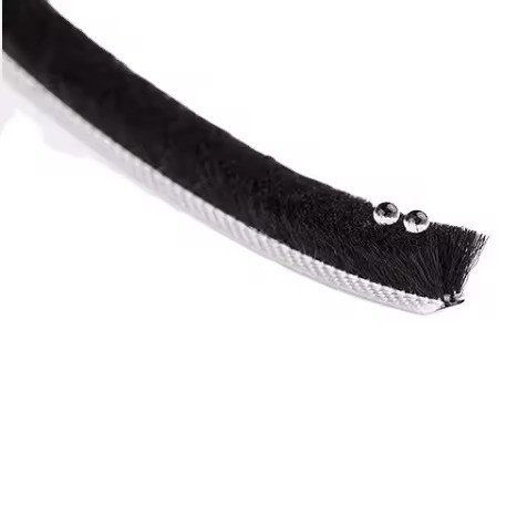 Pile Height 3-25mm Width 3-50mm 100%PP Aluminum Alloy Strip Brush Weather Stripping for Apposite Door of CLJ Sliding Door