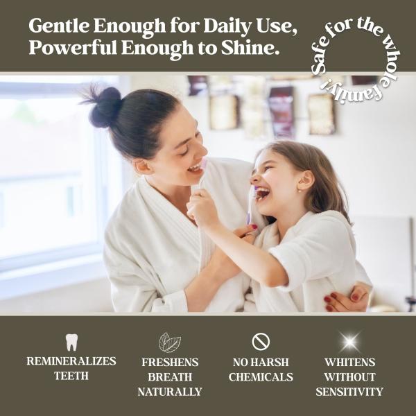 2 Oz Hydroxyapatite Remineralizing Powder For Teeth Fluoride Free Peppermint Flavor