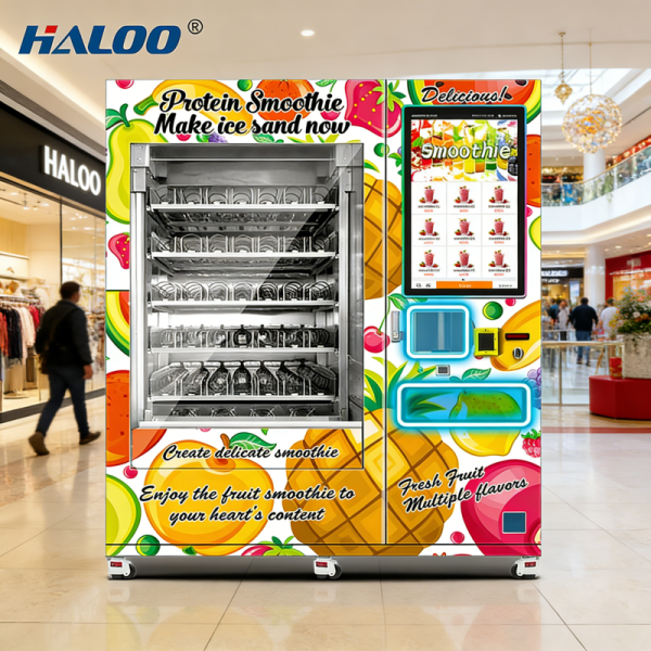 Haloo 32 inch fruit smoothie vending machine with 175 cups of large capacity color steel plate material sturdy and durable
