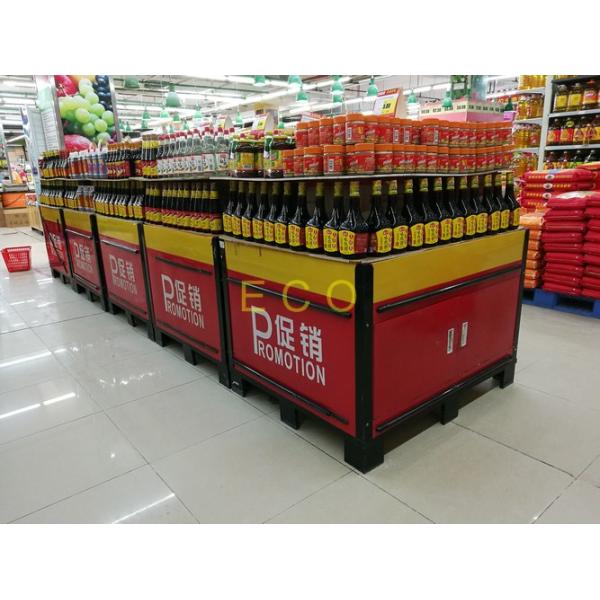 Fashion Design Metal Steel Supermarket Accessories Promotion Display Stands Table