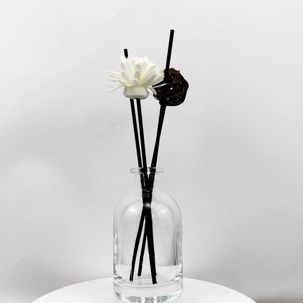 Garrafa de difusão de cana vazia de vidro transparente 200ml 300ml Aromaterapia perfumada Elegante clássico