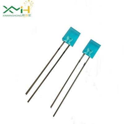 90mw Rectangle 3.3v Matte Blue Dip LED 2*5*7mm LED Diode