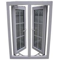 Conception moderne PVC UPVC Grill Conception vitrée Casement fenêtres Isolation acoustique Casement fenêtres