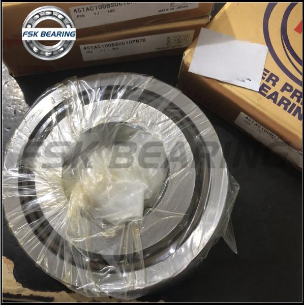 Chrome Steel 45TAC100BSUC10PN7B Angular Contact Thrust Ball Bearing 45*100*20mm Long Life High Speed