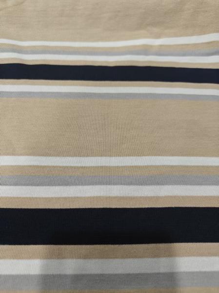 Durable Comfortable Good Feel Striped Material Fabric For Polo Shirt