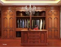 Le cabinet découpé rouge adapté aux besoins du client de garde-robe en bois solide laquent la peinture avec le Cabinet d'île