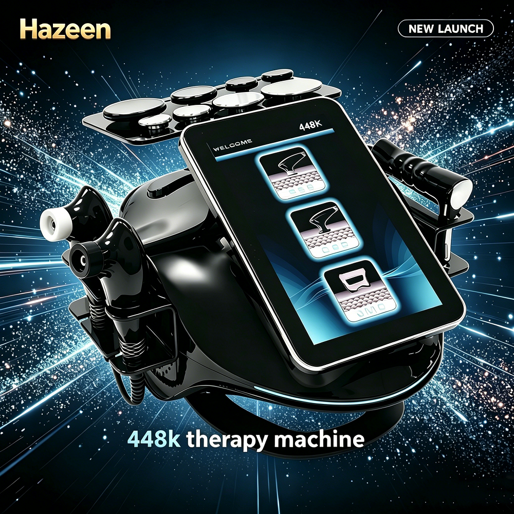 Hazeon 448KHZ Tecar Therapy Machine RES CET Monopolar RF Energy Transfer Diathermy Device For Muscle Pain Relieve Cellulite Reduce Deep Heating