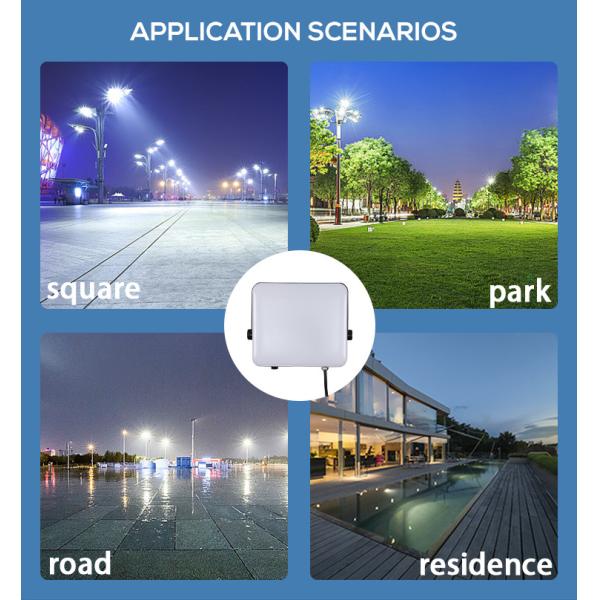 IP65 220v de buena calidad de aluminio de la vivienda exterior luz de emergencia Pir sensor 50w 100w 150w 200w 300w luz LED